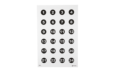 ACTION TGT 24 3" NMBR CIRCLES 100PK