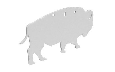 B/C AR500 3/8" SILHOUETTE BISON WHT