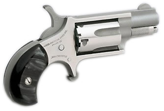 NORTH AMERICAN ARMS MINI 22LR REV 1-1/8 SS BLK PRL
