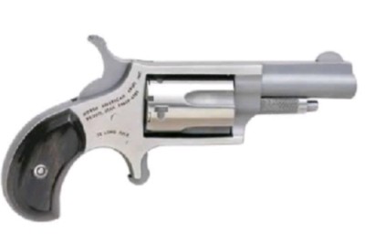 NORTH AMERICAN ARMS MINI 22LR REV 1-5/8 SS BLK PRL