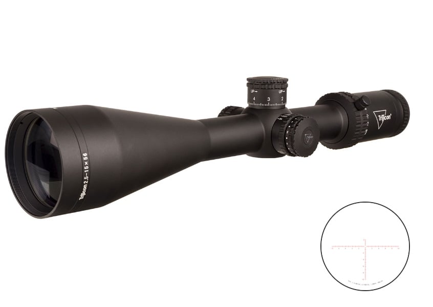 TRIJICON CREDO 2.5-15X56 BLK MRAD RED