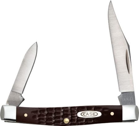 CASE KNIVES JIGGED BROWN - SYNTHETIC SMALL PEN