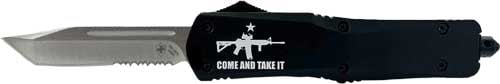 TEMPLAR KNIFE LARGE OTF COME - AND TAKE IT AR 3.5" SILVER BLD