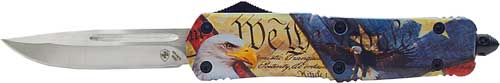 TEMPLAR KNIFE LARGE OTF EAGLE - 3.5" SILVER DROP POINT