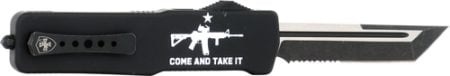 TEMPLAR KNIFE LARGE ZINC OTF - COME & TAKE IT AR 3.5" D2 SRTD