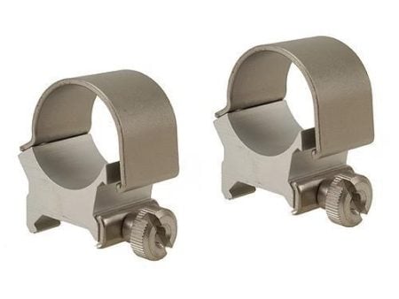 Weaver Detachable Top Mount Aluminum Scope Rings 1" High - Silver