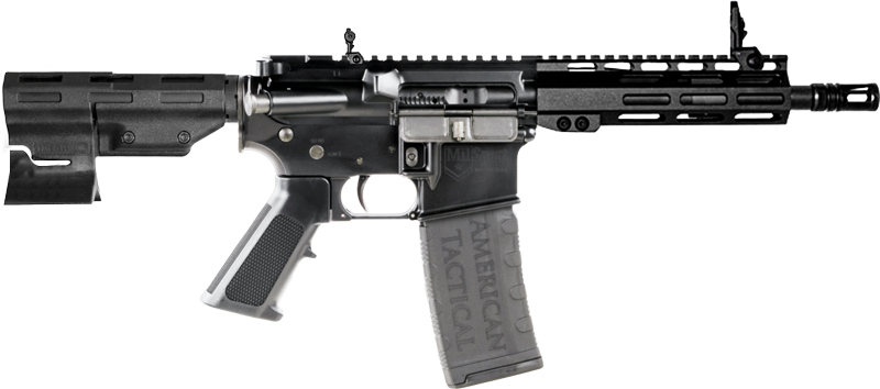 ATI MILSPORT AR PISTOL 5.56 - 7.5" 30RD M-LOK REAR BRACE BLK