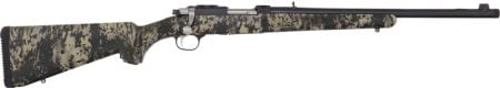 RUGER 77/357 357 MAGNUM - BLUE CAMO W/RINGS THREADED