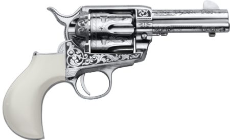 CIMARRON HUCKLEBERRY 45LC - 3.5" NICKEL ENGRAVED B-HEAD