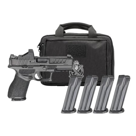 Springfield Armory Gear Pac Echelon 4.0C Handgun 9mm Luger 15rd(1) & 18rd(3) Magazines 4" Barrel Black/White Sights Green Dot & Bag