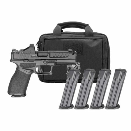 Springfield Gear Pac Echelon 4.5F Comp Handgun 9mm Luger 17rd(3)& 20rd(1) Magazines 4.5" Barrel U-Notch Sights Green Dot & Bag