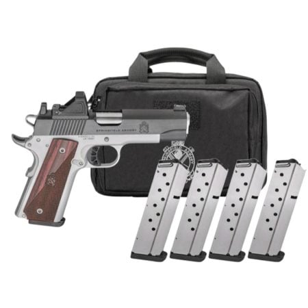 Springfield Gear Pac 1911 Ronin AOS Handgun 9mm Luger 9rd Magazines(4) 4.25" Barrel Green Dot & Bag