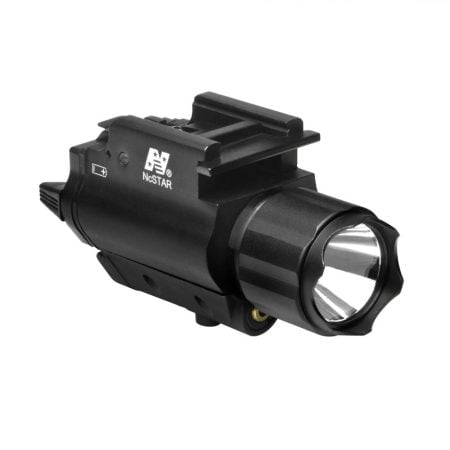 TACTICAL GREEN LASER SIGHT & 3W 150 LUMEN LED FLASHLIGHT W/WEAVER QR