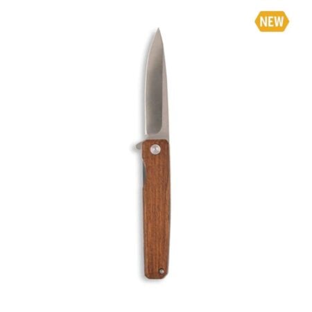 Outdoor Edge Peleus Folding Knife 3-3/10" Clip Point Blade Wood