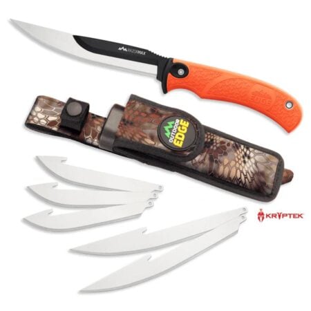 Outdoor Edge Razormax Replaceable Fixed Knife Orange 5" Boning Blade Orange