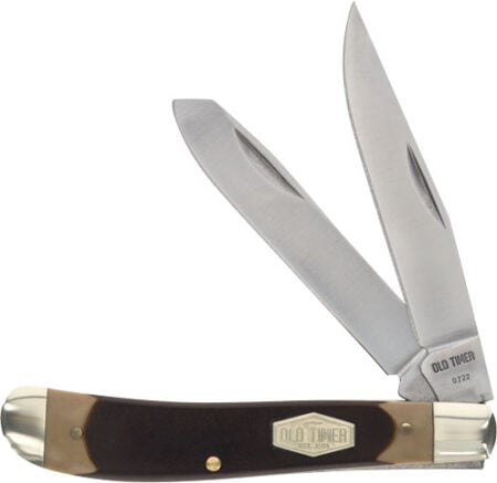 OLD TIMER KNIFE GUNSTOCK TRPPR - 2-BLADE 3.1" S/S DELRIN