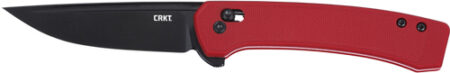 CRKT Q COMPACT 3.05" PLAIN - EDGE RED CROSSBAR LOCK