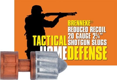 BRENNEKE USA LOW RECOIL 20GA - 2.75" 3/4OZ SLUG 5RD 50BX/CS