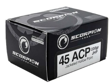 SCORPION 45ACP - 230GR JHP 20RD 10BX/CS