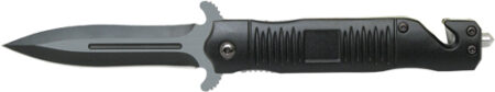 ABKT BLACK STILETTO ASSISTED - OPENER 3.5" BLADE W/BREAKER