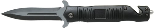ABKT BLACK STILETTO ASSISTED - OPENER 3.5" BLADE W/BREAKER