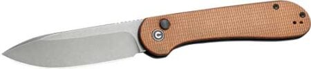 CIVIVI KNIFE ELEMENTUM 3.47" - BROWN MICARTA/GRAY STONEWASHED