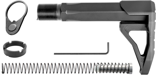 PHASE 5 MINI STOCK ASSEMBLY - CARBINE TUBE AR-15 BLACK