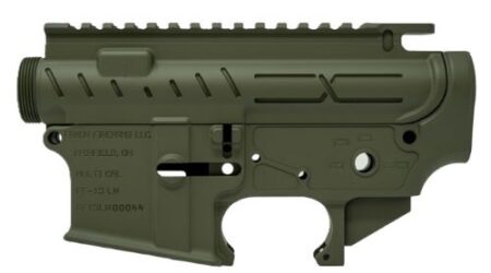FAXON AR-15 X-TRA LITE - RECEIVER SET OD GREEN STRIPPED