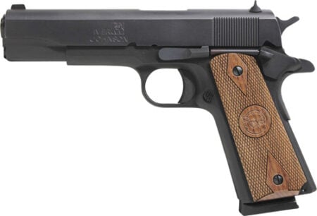IVER JOHNSON 1911A1 STANDARD - 38 SUPER 5" FS MATTE WOOD