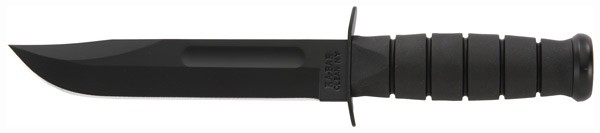KA-BAR FIGHTING/UTILITY KNIFE - 7" W/PLASTIC SHEATH BLACK