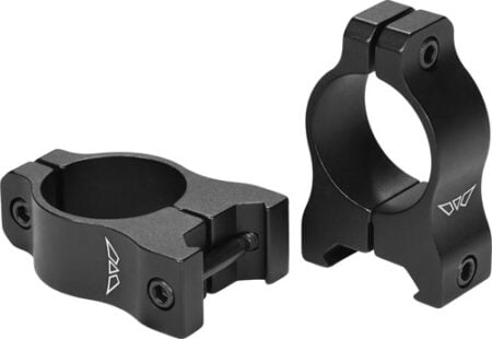 WARNE VAPOR 1" HIGH MATTE - RINGS ALUMINUM
