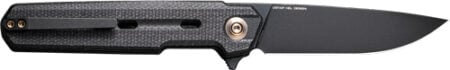 WE KNIFE NAVO 3.25" BLACK - CANVAS MICARTA STONEWASH