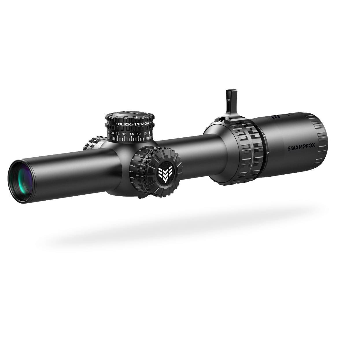 Swampfox Arrowhead LPVO Series Rifle Scope 1-10x24 30mm SFP Green IR MOA Black