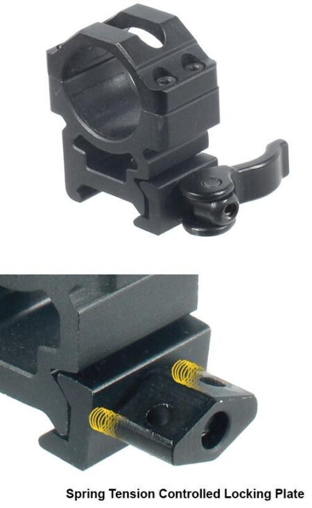 Leapers UTG 2-Piece Max Strength LE Grade Picatinny Rings - 22mm Width 1"  - Medium