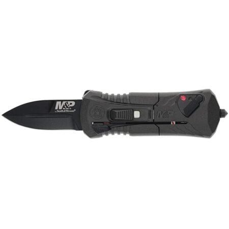 Smith & Wesson M&P Compact OTF Folding Knife 1-9/10" Spear Point Blade Grey