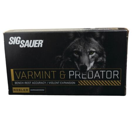 Sig Sauer Varmint & Predator Rifle Ammunition 22-250 Rem 55gr PT 20/ct