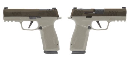 SIG SAUER P365 X-MACRO 9MM PSTL 3.7" 2-17RD OR 2 TONE BRONZE/TAN