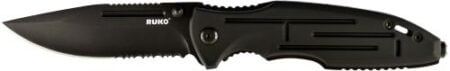 RUKO FOLDER SPRING ASSIST - 3.25" ALUMINUM BLACK HANDLE