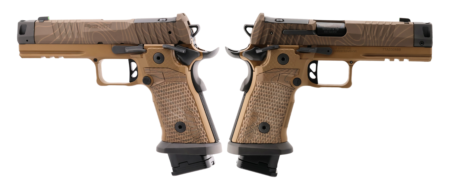 SIG SAUER P211 COMBAT COYOTE TOPO 9MM PISTOL 4.4" MACH3D COMP, G10 GRIP, 1-23RD 2-21RD MAGS