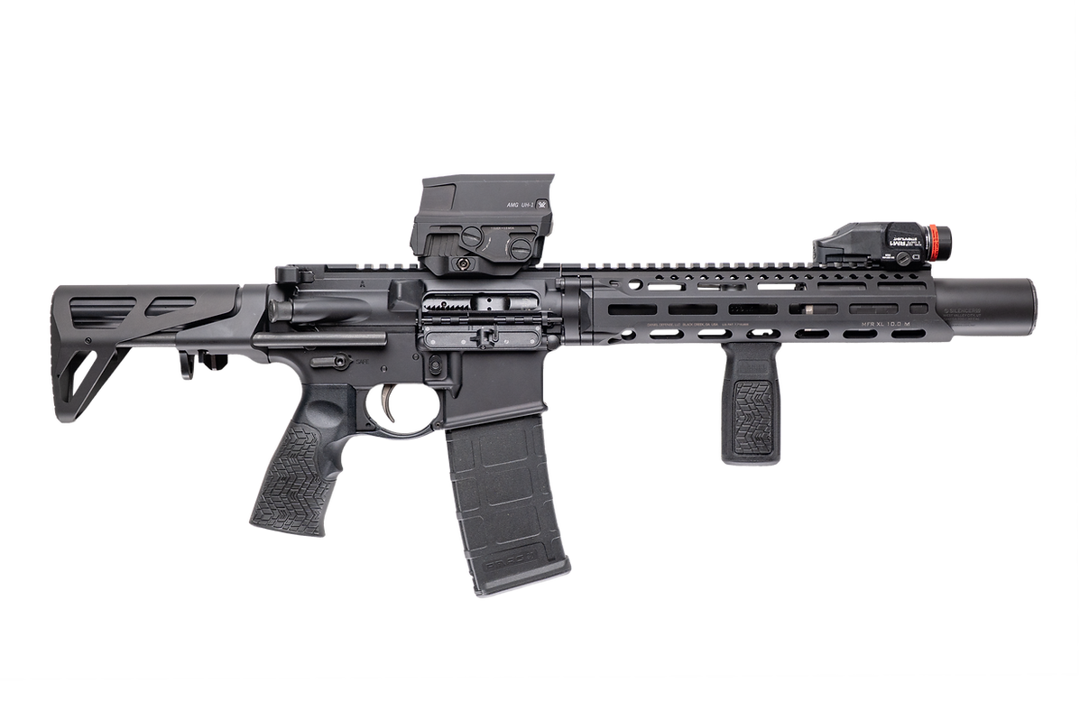 DANIEL DEFENSE PDW REGULATOR 300BLK SBR 7"BBL, SILENCER CO OMEGA CAN, AMG UH1 G2 1-30RD(CNC-OMEGA36)