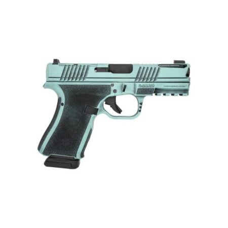 Black Rain Frontline+ Handgun 9mm Luger 15rd Magazine 3.75" Barrel Robins Egg Blue Battleworn Finish Optic Ready