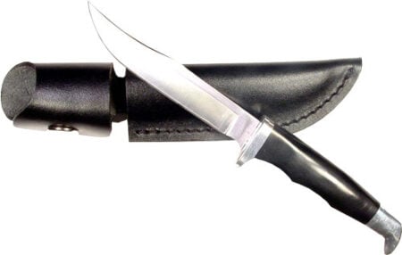 RUKO FIXED BLADE HUNTING KNIFE - 3.78" ABS HANDLE CLAMSHELL