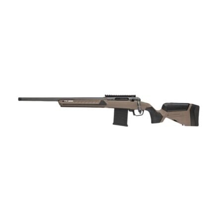 Savage 110 Core Tactical Left Hand Rifle .308 Win 10rd Magazine 24" Platinum Cerakoted Fluted Threaded Barrel Tan Stock