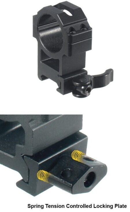Leapers UTG 2-Piece Max Strength LE Grade Picatinny Rings - 22mm Width 30mm - High